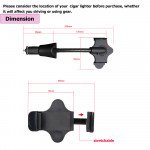 Wholesale Car Mount Holder with USB Charger (Long Black)